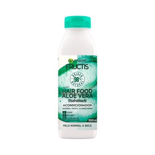 FRUCTIS Hair food de Garnier Acondicionador hidratante con aloe vera, para cabellos normales a secos 350 ml.