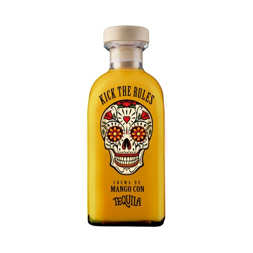 KICK THE RULES Crema de mango con tequila KICK THE RULES botella 70 cl.