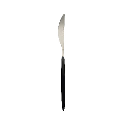 Cuchillo inoxidable con mango negro, ALCAMPO.