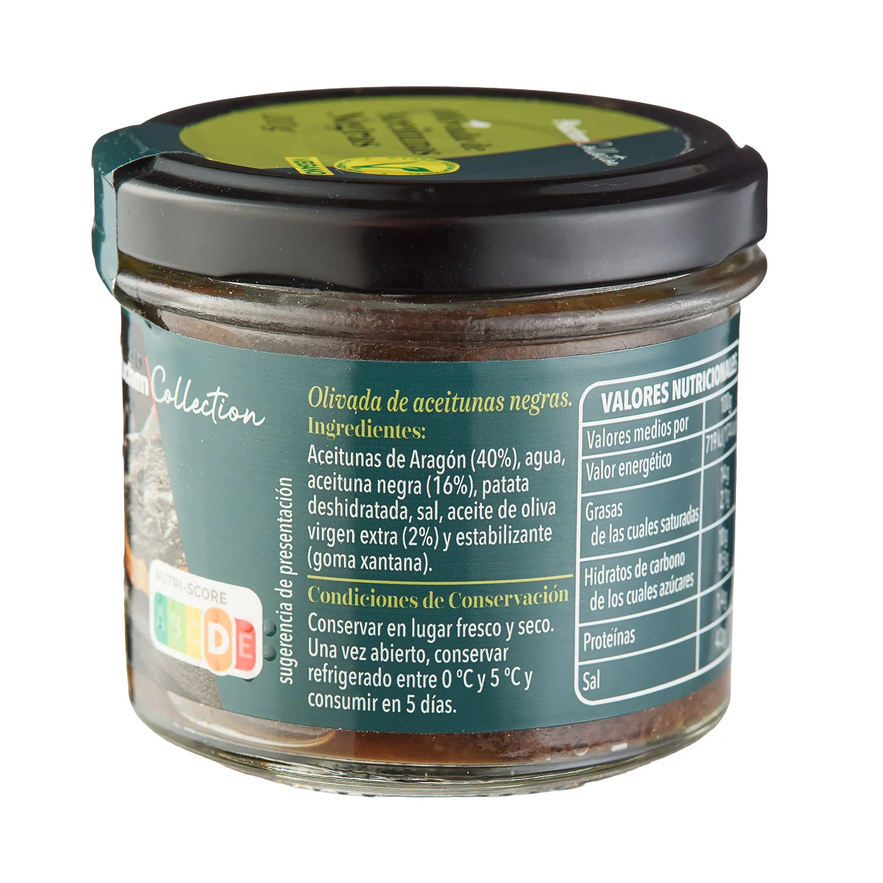 PRODUCTO ALCAMPO Collection Olivada de aceitunas negras 110 g.