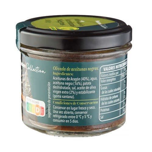 ALCAMPO GOURMET Olivada de aceitunas negras 110 g.