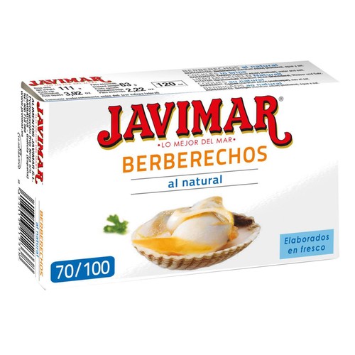 JAVIMAR Berberechos al natural 70/100 63 gr 