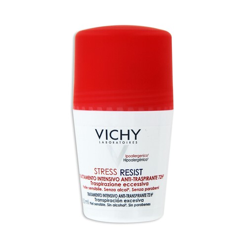 VICHY Desodorante roll on tratamiento intensivo anti-transpirante hasta 72 horas VICHY Stress resist 50 ml.