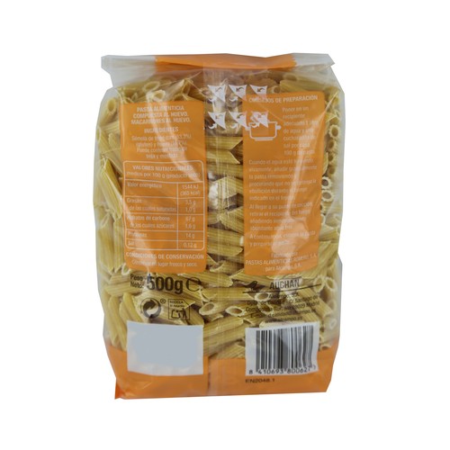 PRODUCTO ALCAMPO Pasta macarrón al huevo PRODUCTO ALCAMPO paquete de 500 g.