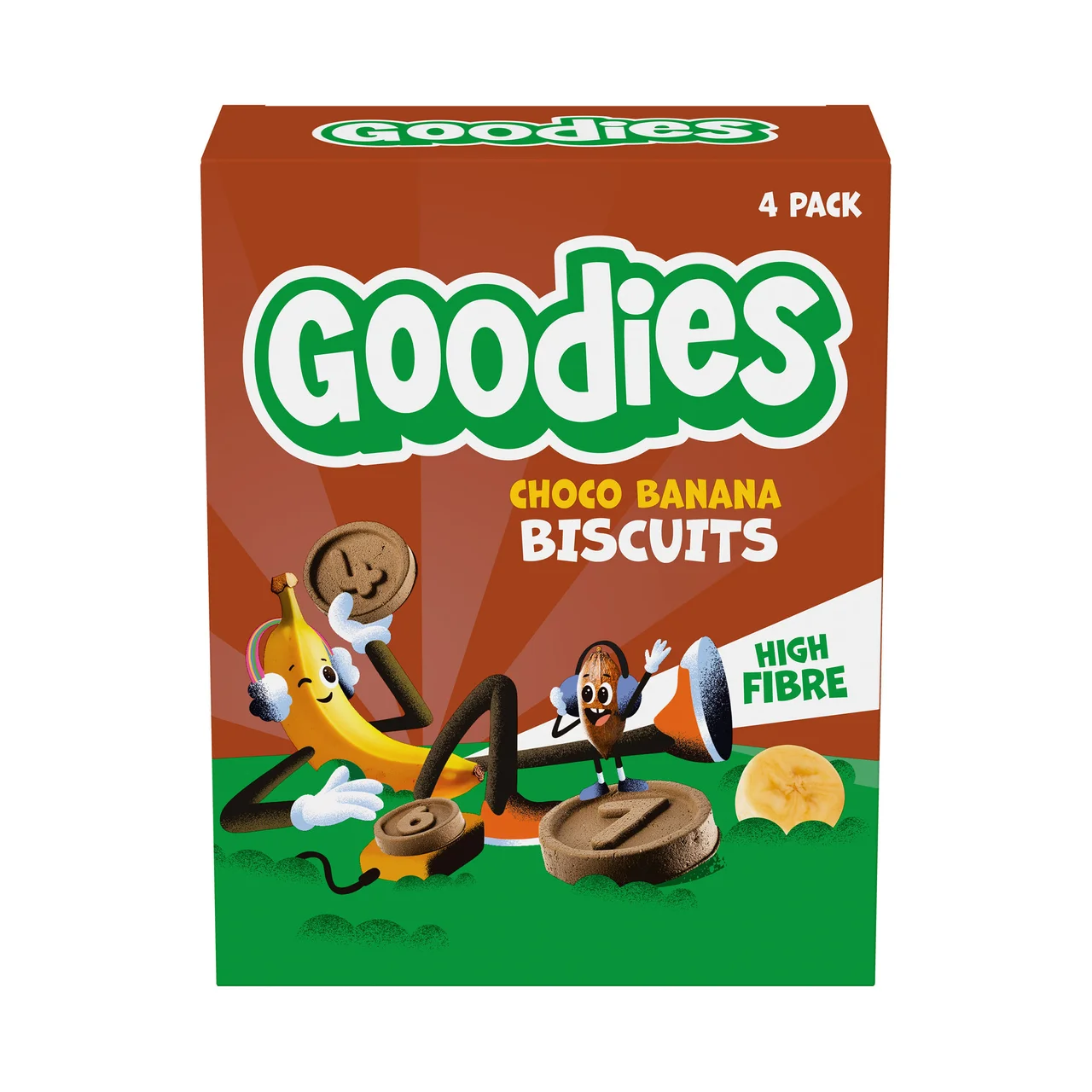Galletas infantiles con cacao, sabor plátano, a partir de 9 meses 4 x 20 g.