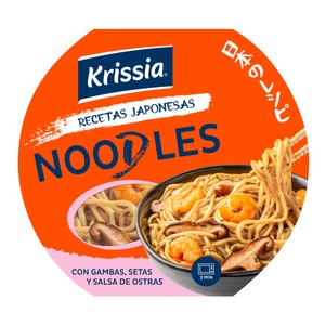 Imagen de KRISSIA Noodles de gambas, setas y otras receta japonesa 210 g.