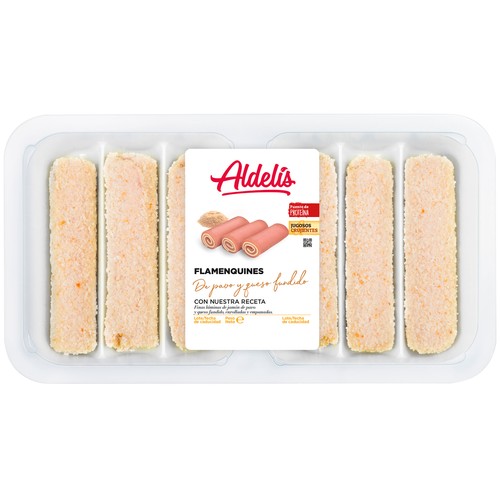 ALDELÍS Flamenquines de pavo y queso 255 g.