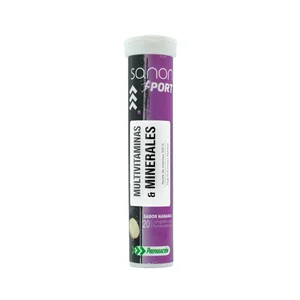 SANON Sport Multivitaminas y minerales sabor naranja, en comprimidos efervescentes 20 uds.