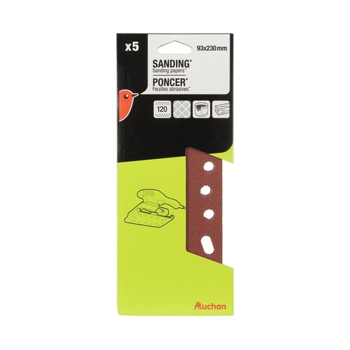 Pack 5 lijas s/perforadas 93x230mm, PRODUCTO ALCAMPO.