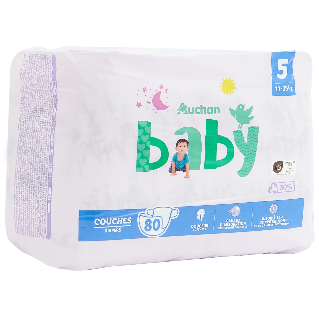 PRODUCTO ALCAMPO Baby Pañales talla 5 (11-25 kg) 80 uds.