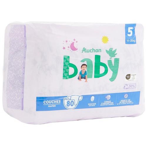 PRODUCTO ALCAMPO Baby Pañales talla 5 (11-25 kg) 80 uds.