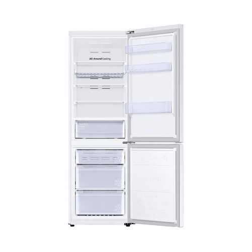 Frigorífico combi 185cm SAMSUNG RB34C672EWW/EF NO FROST, clasificación energética: E, H: 185,3cm, A: 59,5cm, F: 65,8cm, capacidad total: 344L.