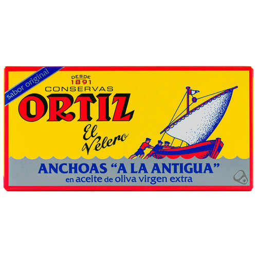 ORTIZ Filetes de anchoas en aceite de oliva ORTIZ 29 g.