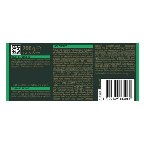 AFTER EIGHT de Nestlé Bombones Classic 200 g.