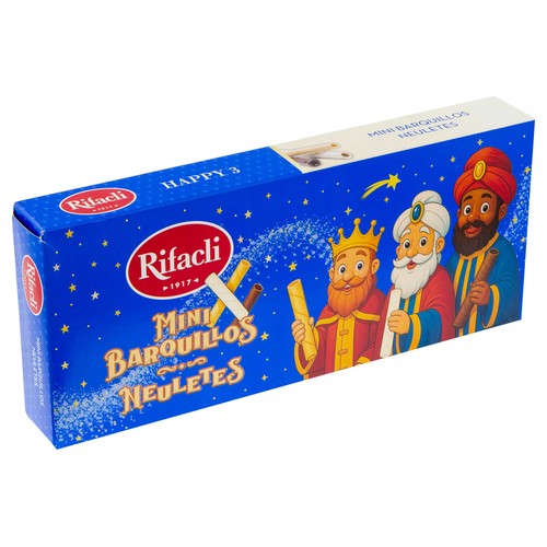 RIFACLI Mini surtido de barquillos Reyes Magos 65 g.