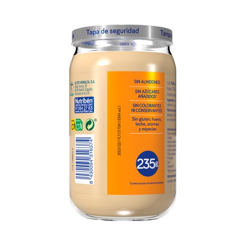 NUTRIBÉN Potitos® de fruta (manzana, naranja, plátano y pera williams), a paritr de 6 meses 235 g.
