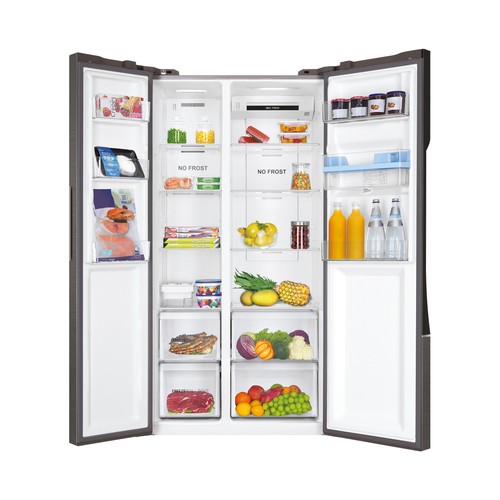 Frigorífico americano 177,5cm HAIER HSR3918EWPG, NO FROST, dispensador de agua, clasificación energética: E, H: 177,5cm, A: 90,8cm, F: 64,7cm, capacidad total: 521L.