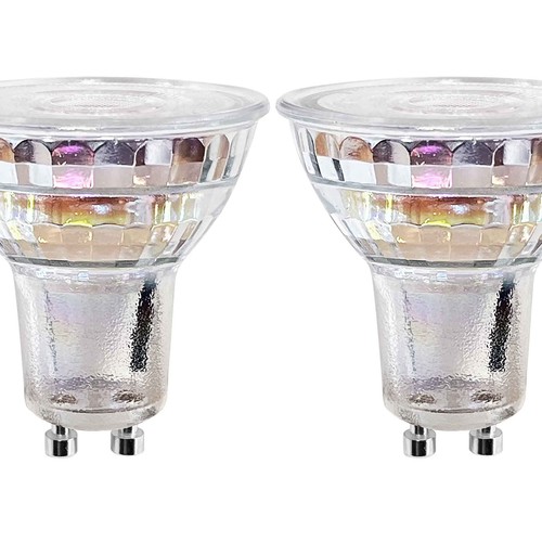 Pack de 2 bombillas Led GU10, 4.8W=50W, luz fría, 345lm, ALCAMPO.