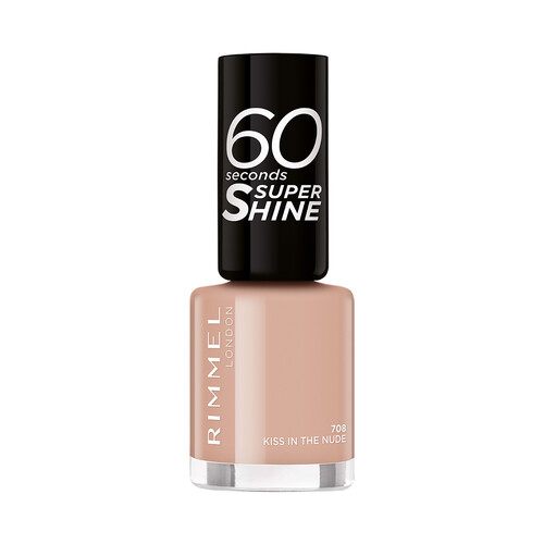 Alcampo RIMMEL 60 seconds super shine tono 708 Kiss in the nude Esmalte de uñas de secado rápido