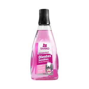 SANKO Enjuague bucal de uso diario, especial dientes sensibles 500 ml.