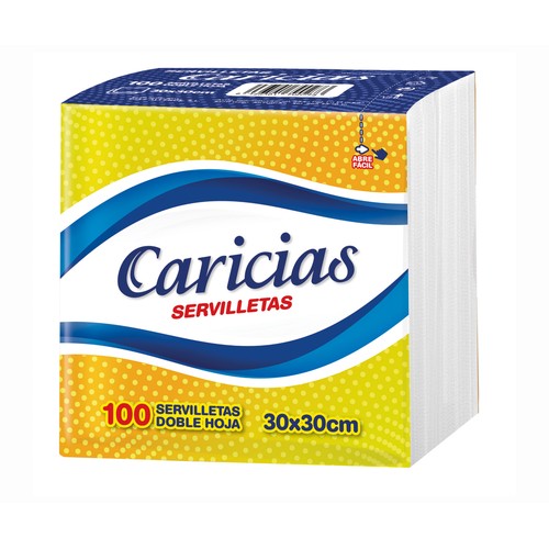 CARICIAS Servilletas caricias 30 x 30 100 uds