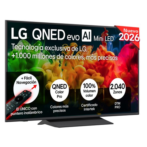 Televisión 139,7 cm (55") QNED MINILED LG 55QNED81B6C, 4K, Dolby digital plus, WebOS, Bluetooth 5.2, USB, 3HDMI, color negro, 60Hz.