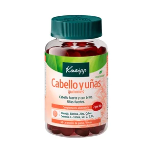 KNEIPP Complemento nutricional en formato gummie con sabor a fresa, para un cabello y unas uñas fuertes 60 uds.