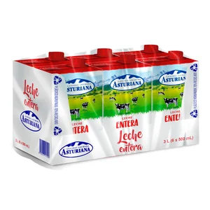CENTRAL LECHERA ASTURIANA Leche de vaca entera de origen español 6 x 500 ml.