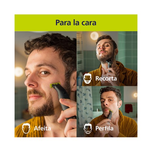Afeitadora PHILIPS OneBlade Pro 360 QP6552/15, 2 en 1, para cara y cuerpo..