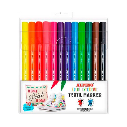 ALPINO Rotulador Textil Marker Color Experience Estuche De 10 Unidades Colores Surtidos