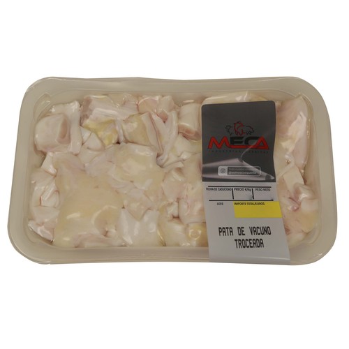 Bandeja con pata de vacuno troceada MECA