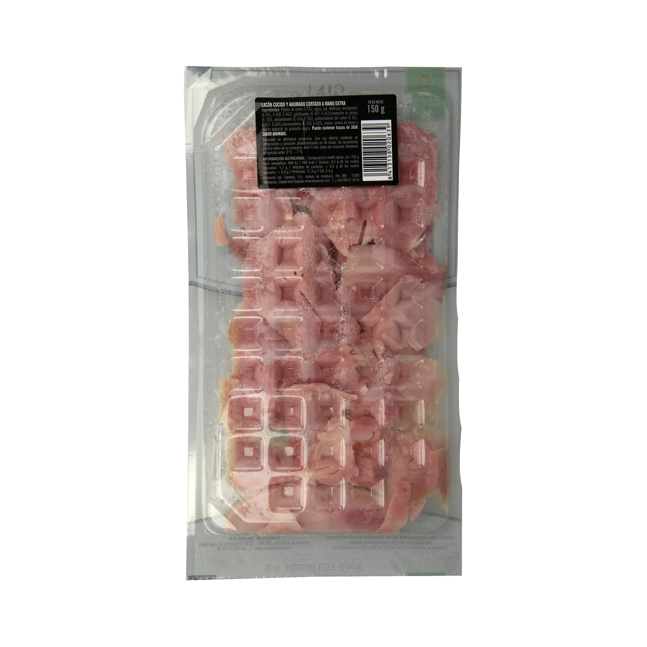 Lacón cocido y ahumado cortado a mano 150 g.