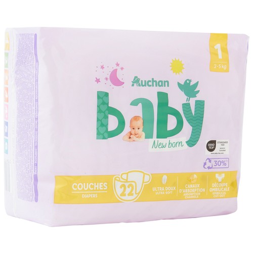 PRODUCTO ALCAMPO Baby Pañales talla 1 (2-5 kg) 22 uds.