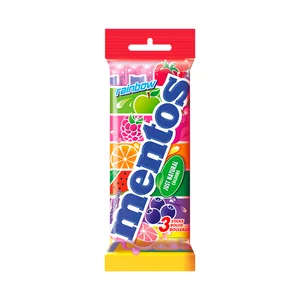 MENTOS Roll de caramelos masticables con zumo de frutas 3 x 38 g.