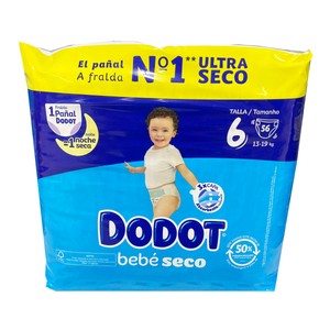 Imagen de DODOT Bebé-seco Pañales talla 6 (13-18 kg) 56 uds.