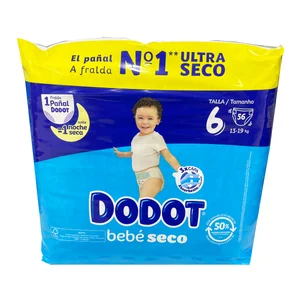 DODOT Bebé-seco Pañales talla 6 (13-18 kg) 56 uds.