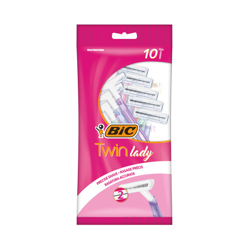 Maquinillas de doble hoja desechables BIC Twin lady 10 uds.