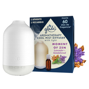 GLADE Difusor aparato Moment of Zen (lavanda + sándalo) GLADE AROMATHERAPY 17,4 ml.