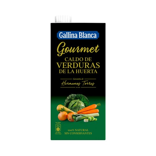 GALLINA BLANCA Caldo gourmet de verduras - 1L.