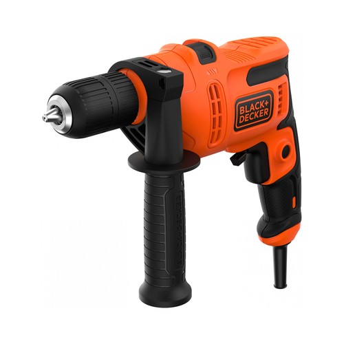 Taladro Percutor 500W, 13mm, empuñadura lateral, BLACK + DECKER BEH200-QS.