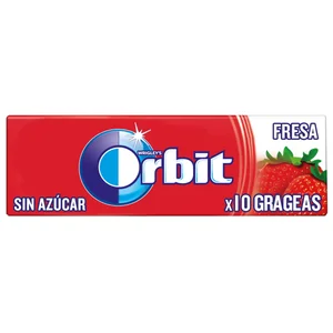 ORBIT Chicles de fresa ácida 14 g.