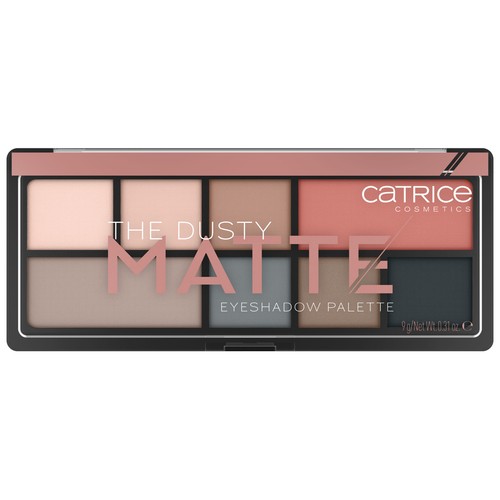 CATRICE he dusty matte Paleta con 8 sombras de ojos con gran pigmentación, acabado mate y textura atercioplelada.