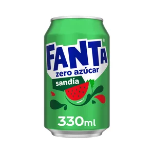 FANTA Zero Refresco de sandía sin azúcares añadidos lata 330ml