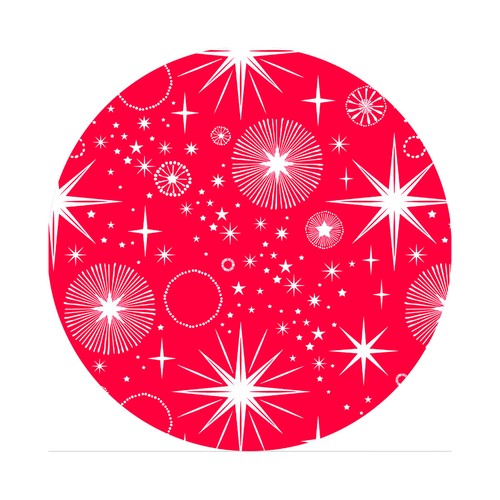 10 platos cartón ACTUEL de 23cm, estrellas, rojo.