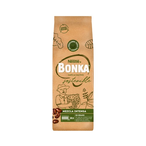 Café en grano mezcla intensa BONKA 500 g.