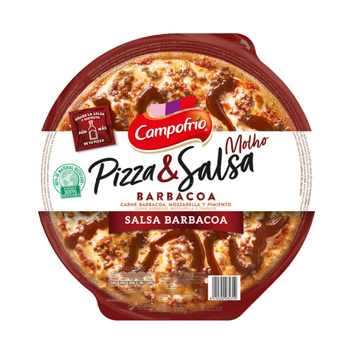 CAMPOFRÍO Pizza de carne con salsa barbacoa CAMPOFRÍO 410 g.