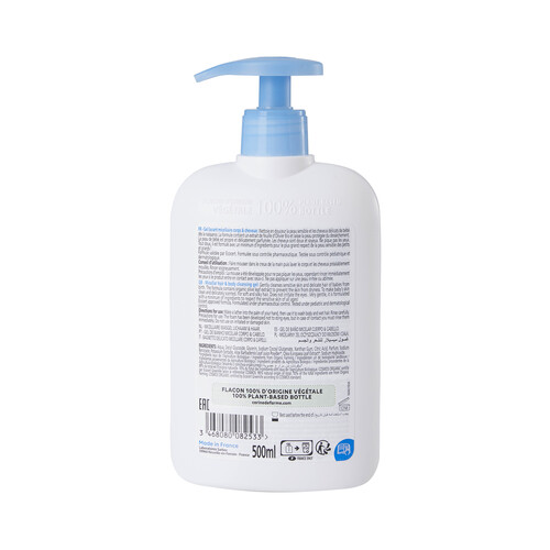 CORINE DE FARME Gel de baño micelar no perfumado, especial pieles sensibles CORINE DE FARME 500 ml.
