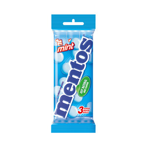 MENTOS Roll de caramelos masticables de menta, con ingredientes naturales MENTOS 3 x 38 g.