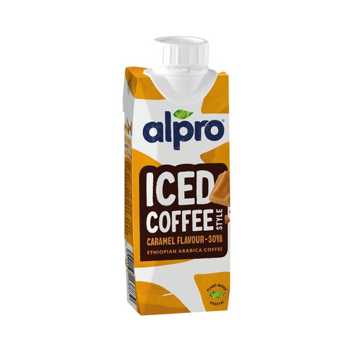 ALPRO Iced Bebida de almendras con café Arábica de Etiopia y sabor a caramelo 250 ml.