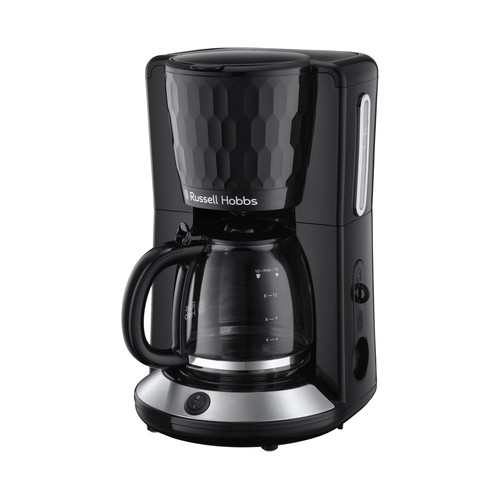 Cafetera de goteo RUSSELL HOBBS Honeycomb 27011-56, color negro,  15 tazas, 1100W, 1,25L de depósito